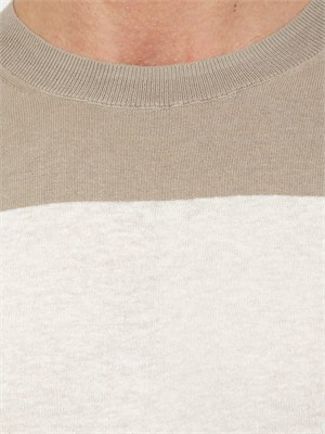 Maglia Armani Exchange uomo in cotone e lino panna in UOMO