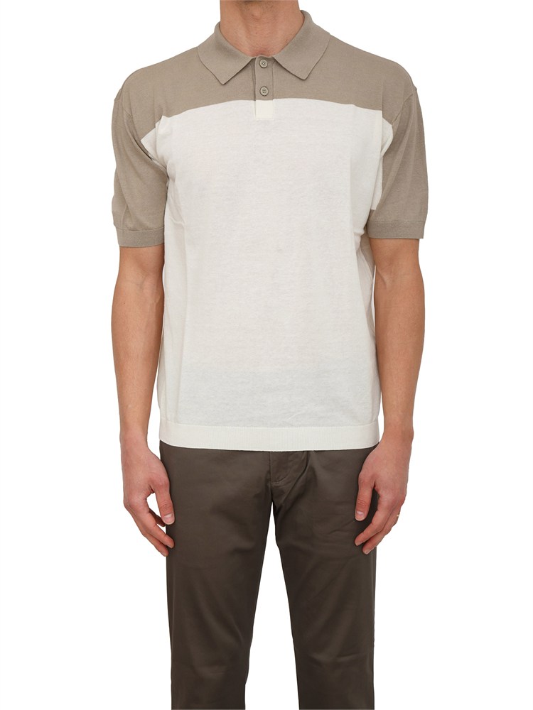 Polo in maglia Armani Exchange uomo panna