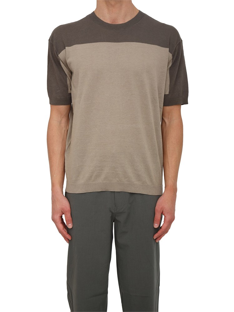 Maglia Armani Exchange uomo in cotone e lino verde