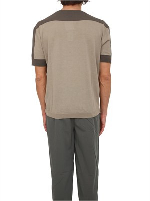 Maglia Armani Exchange uomo in cotone e lino verde in UOMO