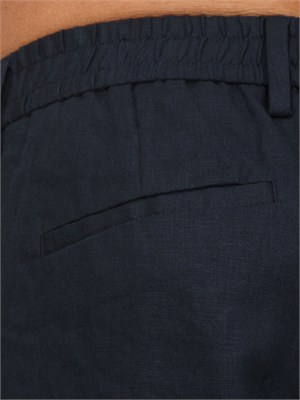 Pantaloni Liu Jo uomo in puro lino blu in UOMO