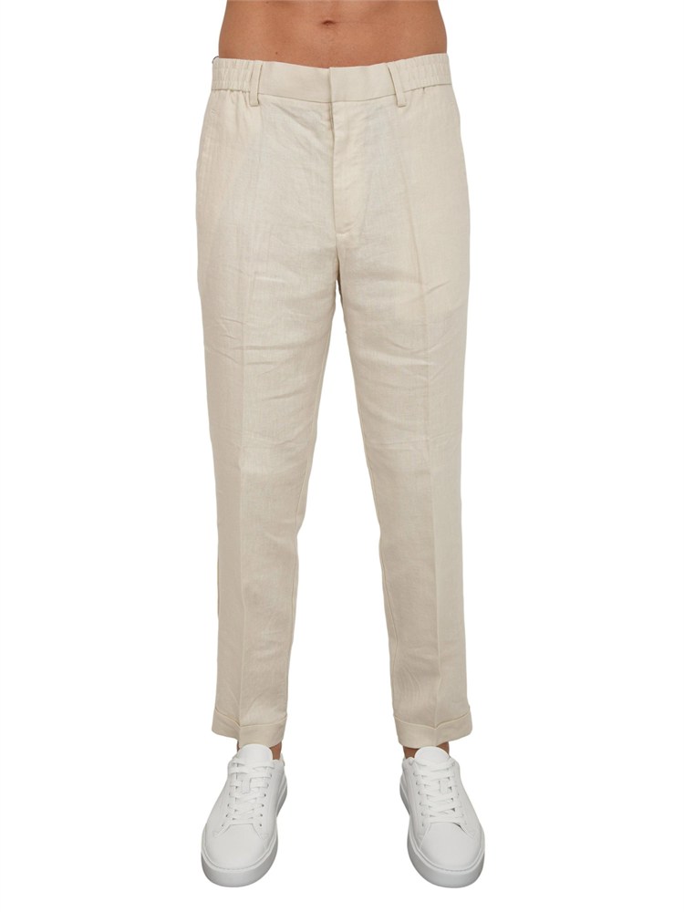 Pantaloni Liu Jo uomo in puro lino avorio