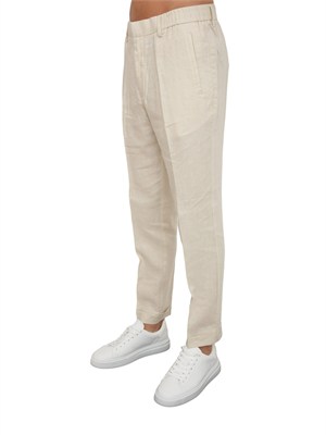 Pantaloni Liu Jo uomo in puro lino avorio in UOMO