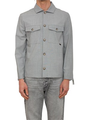 Camicia overshirt Liu Jo uomo in misto lana grigia in UOMO