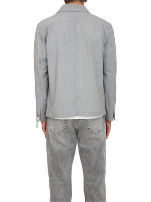 Camicia overshirt Liu Jo uomo in misto lana grigia in UOMO