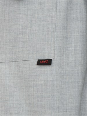 Camicia overshirt Liu Jo uomo in misto lana grigia in UOMO