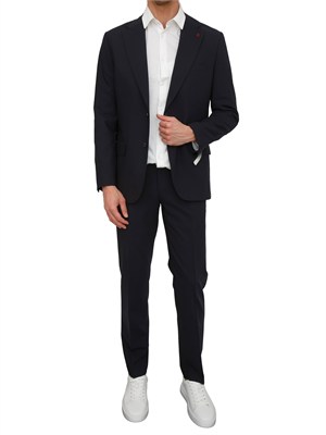 Pantaloni chino Liu Jo uomo in misto lana blu in UOMO