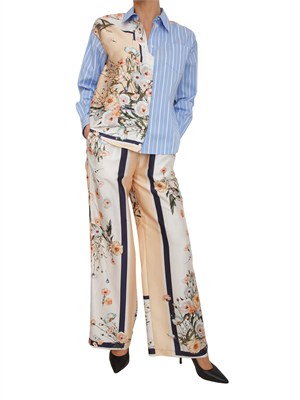 Camicia Liu Jo donna in cotone con inserti twill stampato in DONNA