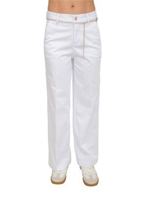Pantaloni bianchi Liu Jo donna in misto cotone in DONNA