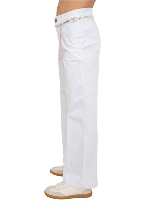 Pantaloni bianchi Liu Jo donna in misto cotone in DONNA