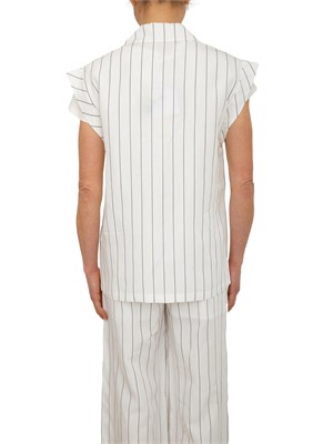 Gilet Liu Jo donna in misto lino bianco a righe in DONNA
