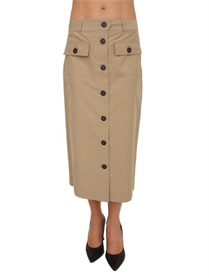 Gonna Liu Jo donna in misto cotone beige in DONNA