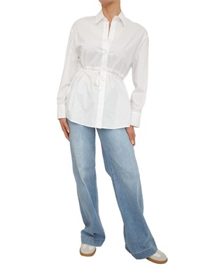 Camicia Liu Jo donna in popeline di cotone bianco in DONNA