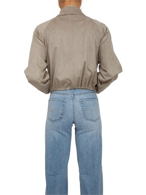 Giubbino Liu Jo donna in tessuto scamosciato grigio in DONNA