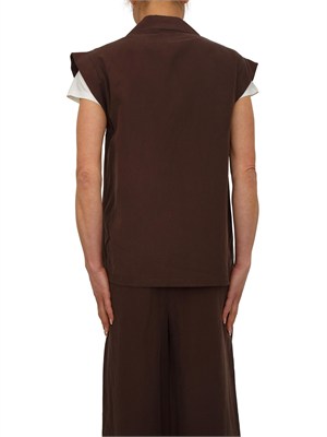 Gilet Liu Jo donna in misto lino marrone in DONNA