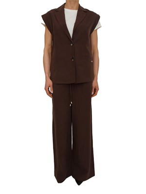 Pantaloni Liu Jo donna in misto lino marrone in DONNA