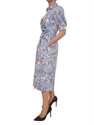 Abito Liu Jo chemisier azzuro stampa floreale in DONNA