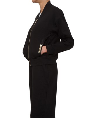 Felpa Liu Jo donna in tessuto nero con catenine in DONNA