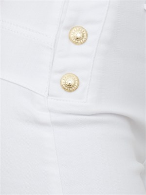 Jeans Liu Jo donna bianchi con bottoni oro in DONNA
