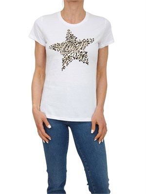 T-shirt bianca Liu Jo donna in cotone con stampa stella in DONNA