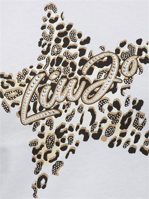 T-shirt bianca Liu Jo donna in cotone con stampa stella in DONNA