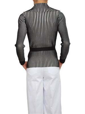 Cardigan nero Liu Jo donna a coste in misto viscosa e seta in DONNA