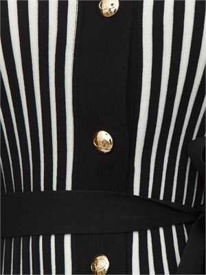 Cardigan nero Liu Jo donna a coste in misto viscosa e seta in DONNA