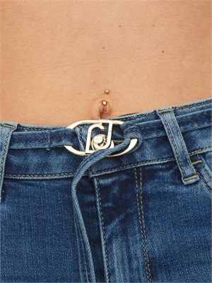 Jeans flare Liu Jo donna in denim stretch blu scuro in DONNA