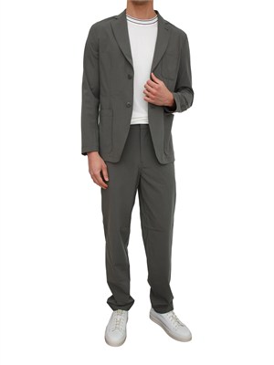 Pantaloni Armani Exchange uomo in viscosa e lana verdi in UOMO