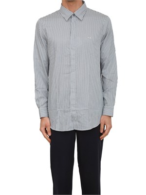 Camicia uomo Armani Exchange in cotone righe blu in UOMO