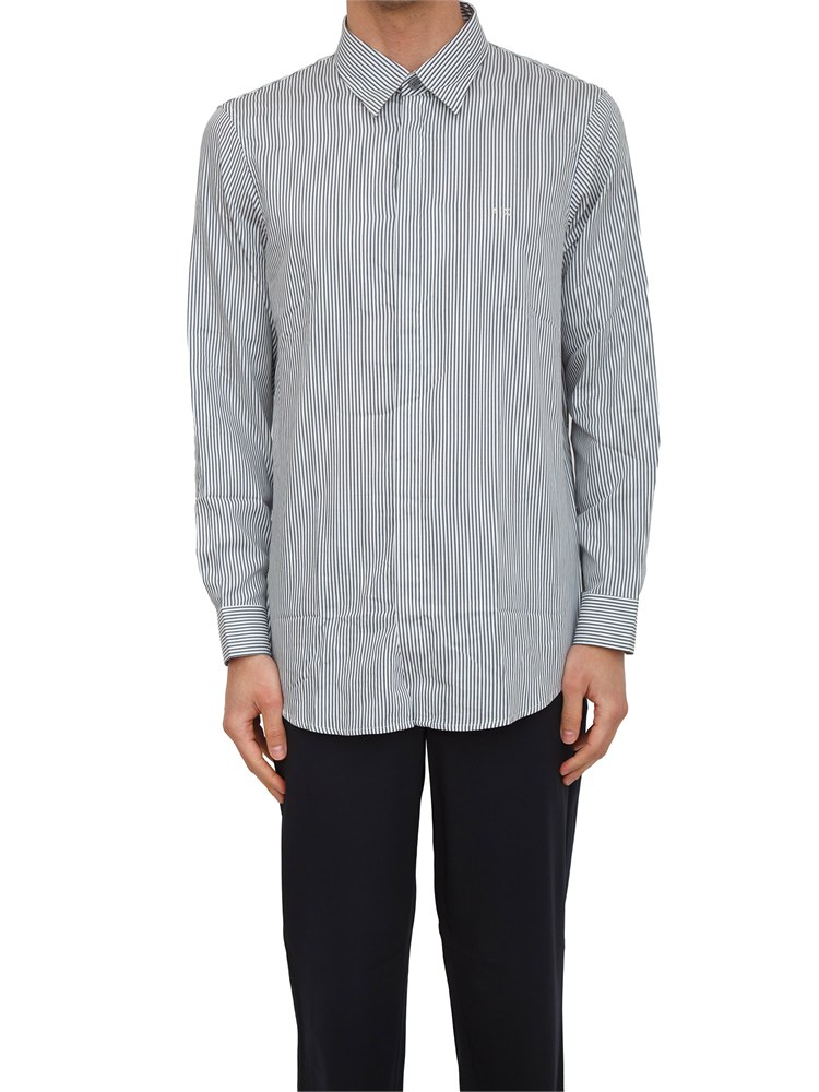 Camicia uomo Armani Exchange in cotone righe blu