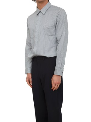 Camicia uomo Armani Exchange in cotone righe blu in UOMO