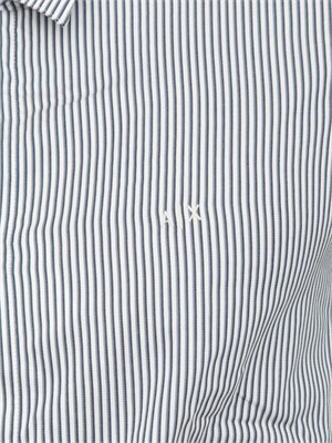 Camicia uomo Armani Exchange in cotone righe blu in UOMO