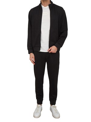 Pantaloni jogger uomo Armani Exchange neri logo jacquard in UOMO