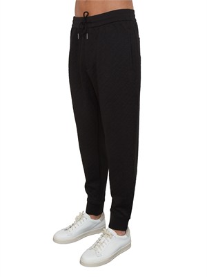 Pantaloni jogger uomo Armani Exchange neri logo jacquard in UOMO