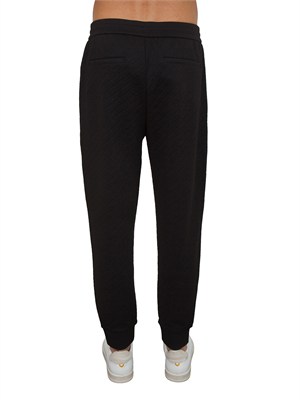 Pantaloni jogger uomo Armani Exchange neri logo jacquard in UOMO