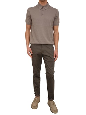 Polo in maglia Armani Exchange uomo taupe in UOMO