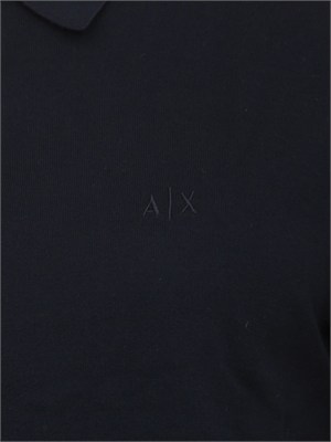 Polo in maglia Armani Exchange uomo blu in UOMO