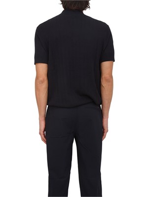 Maglia Armani Exchange uomo in cotone blu in UOMO