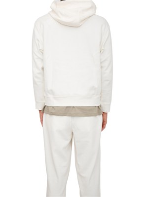 Felpa uomo Armani Exchange in cotone bianco panna in UOMO
