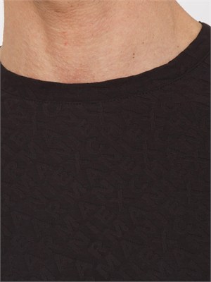 T-shirt Armani Exchange uomo in cotone nero in UOMO