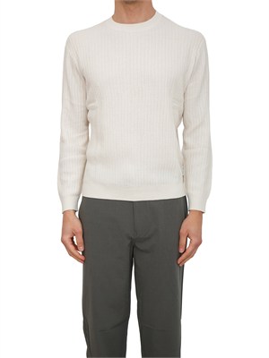 Maglia Armani Exchange in cotone panna lavorato all over in UOMO