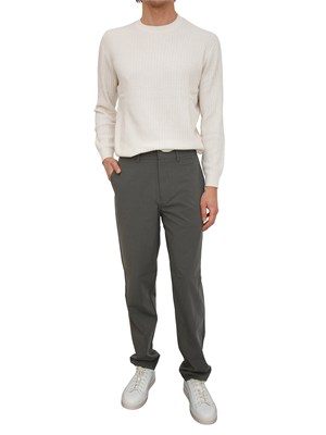 Maglia Armani Exchange in cotone panna lavorato all over in UOMO