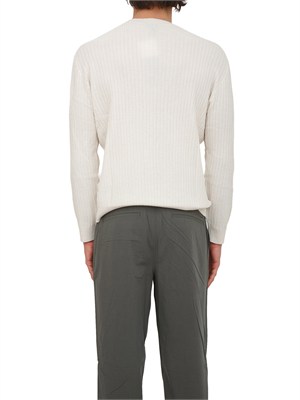 Maglia Armani Exchange in cotone panna lavorato all over in UOMO