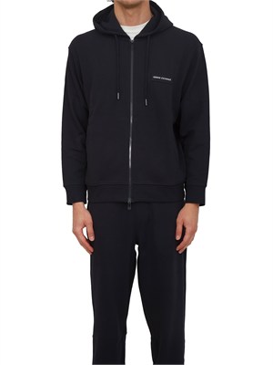 Felpa uomo Armani Exchange in cotone blu in UOMO