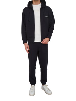Felpa uomo Armani Exchange in cotone blu in UOMO
