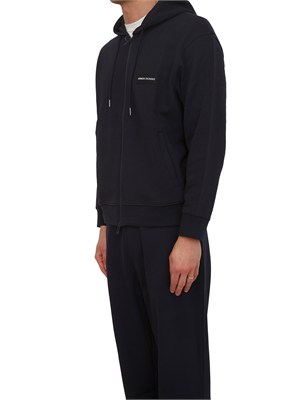 Felpa uomo Armani Exchange in cotone blu in UOMO