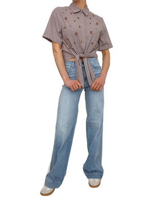 Jeans flare donna Liu Jo in denim stretch lavaggio chiaro in DONNA