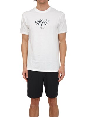 T-shirt uomo Armani Exchange in cotone bianco in UOMO