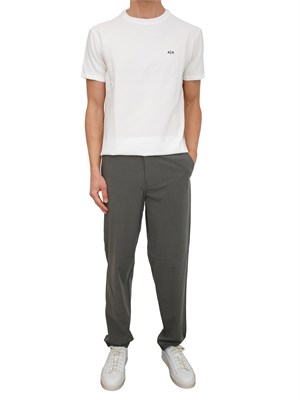 T-shirt Armani Exchange uomo in cotone bianco logo ricamo in UOMO